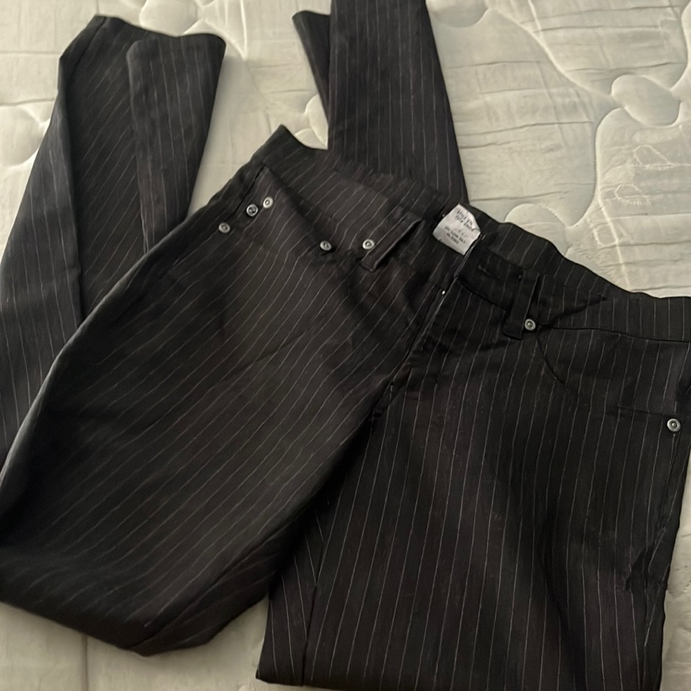 striped dress pants